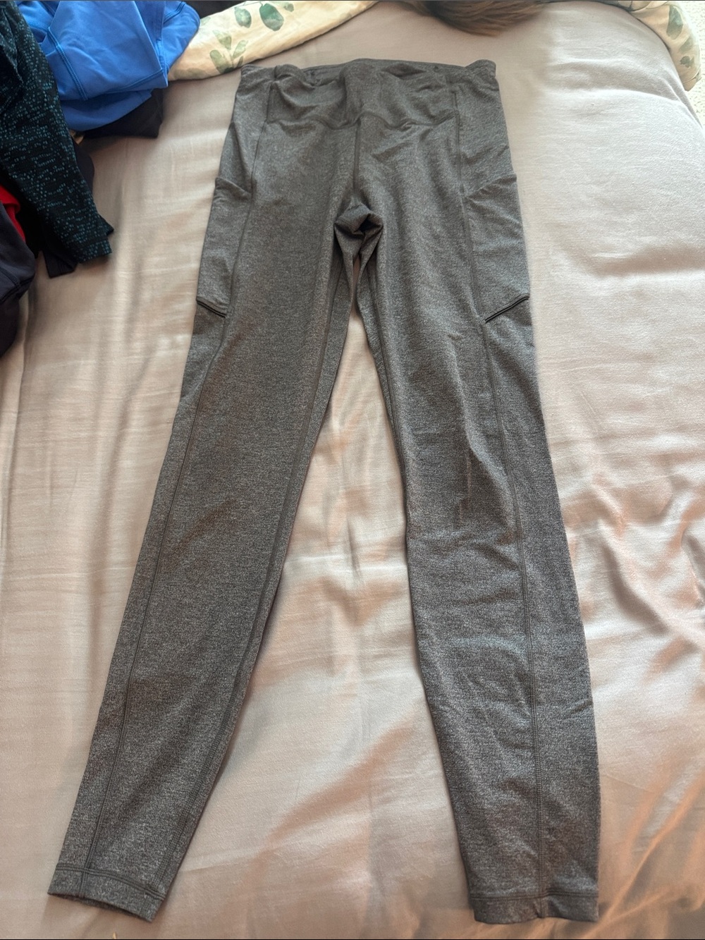 lululemon athletica Gray Leggings with Side Pockets Size 8